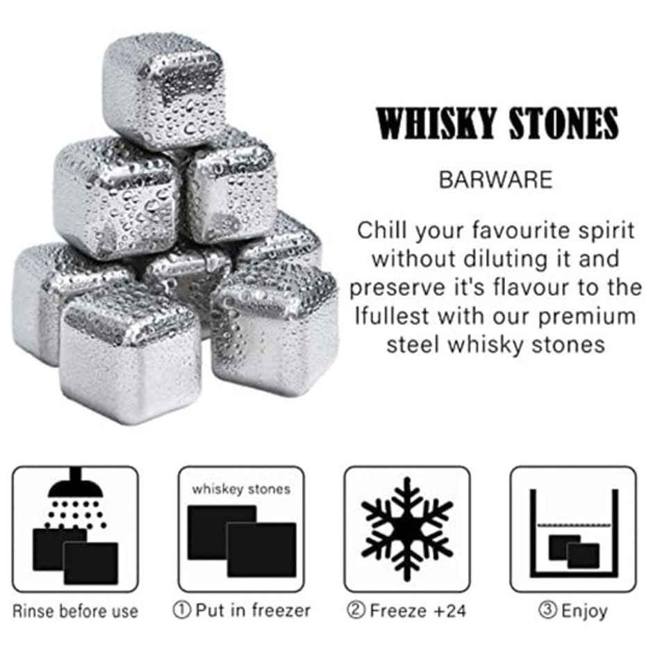 Bar Box Ice Cubes Chilling Whiskey Stones For Your Favorite Beverage Ideal For Whiskey | Pack of 12