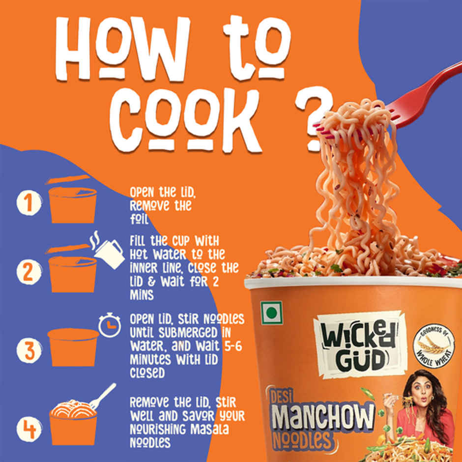 Wickedgud Desi Manchow cup noodles