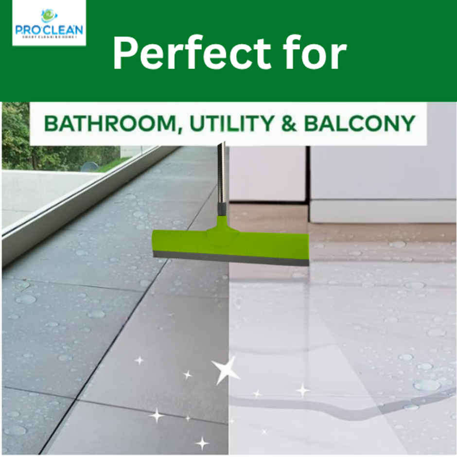 Proclean Floor Wiper Big | 20 Inch | With SS Handle | Colour May Vary | 52 Inch