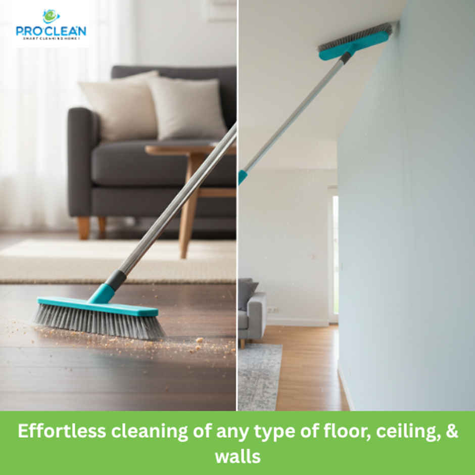 Proclean Hardy Brush - Small | 9 Inch | With SS Handle | Bathroom Brush | 41 Inch