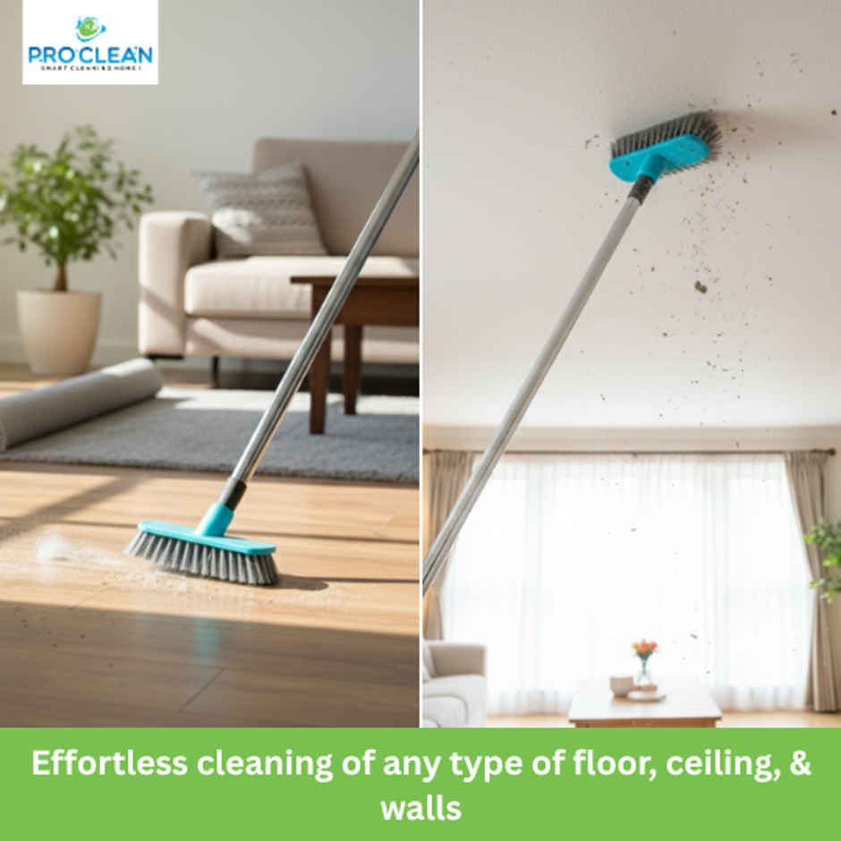 Proclean Hardy Brush - Small | 6 Inch | With SS Handle | Bathroom Brush | 31 Inch