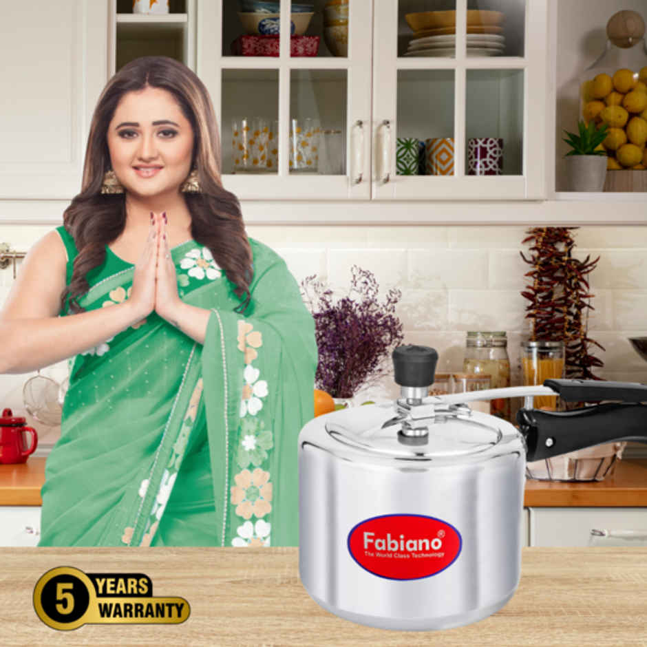 Fabiano 3 Liter with Induction Base Inner Lid Aluminium Eco Pressure Cooker