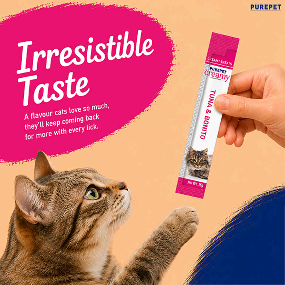 Purepet Tuna & Bonito Creamy Lickable Cat Treats