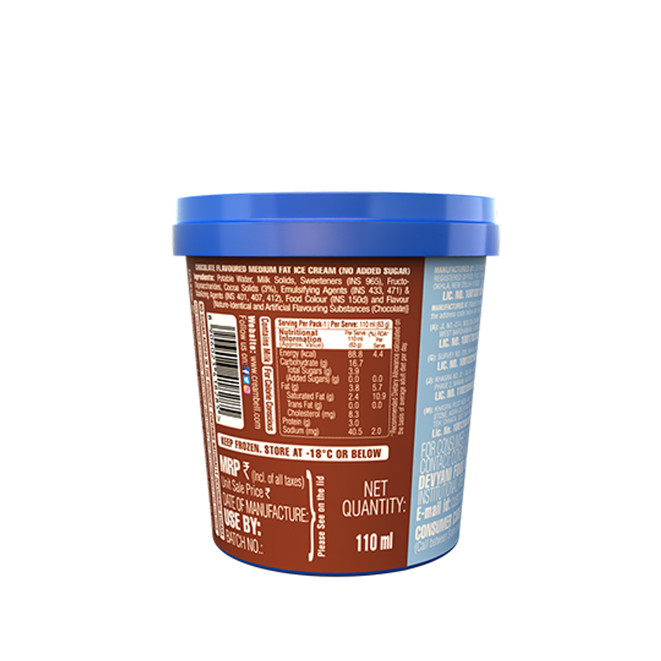 Cream Bell Sugarfree Chocolate Ice Cream Cup