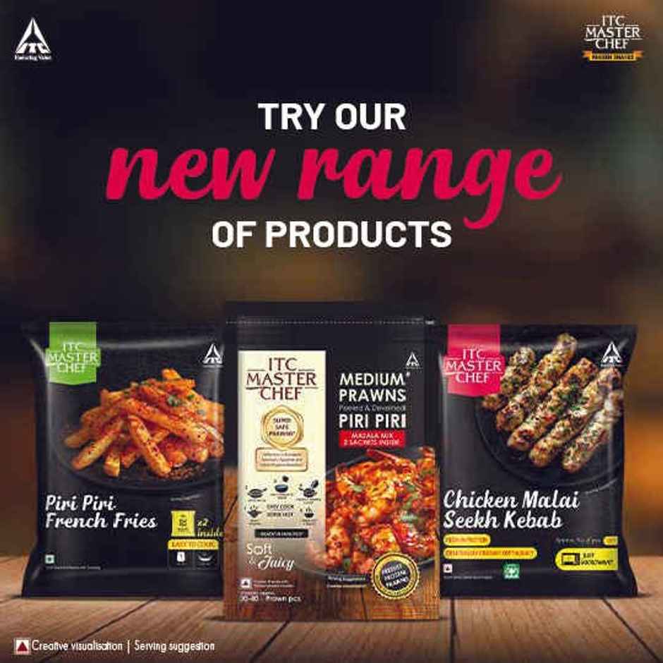 ITC Master Chef Prawns With Piri Piri Masala| Peeled & Deveined | 2 Masala Sachets Inside