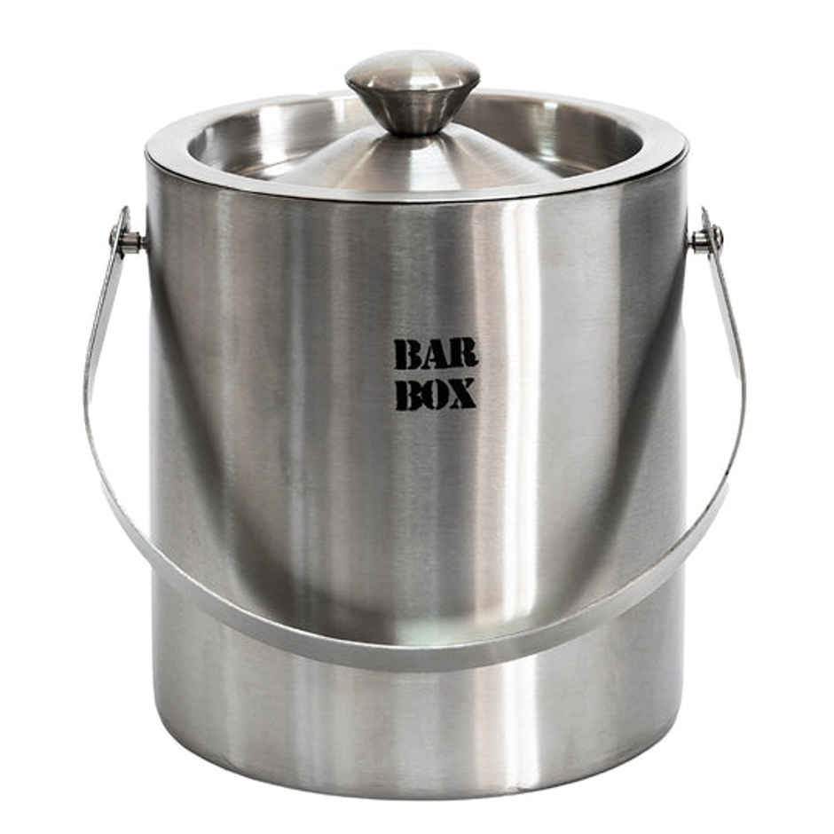 Barbox Double Walled Stainless Steel Insulated Ice Bucket Set | 1.5L