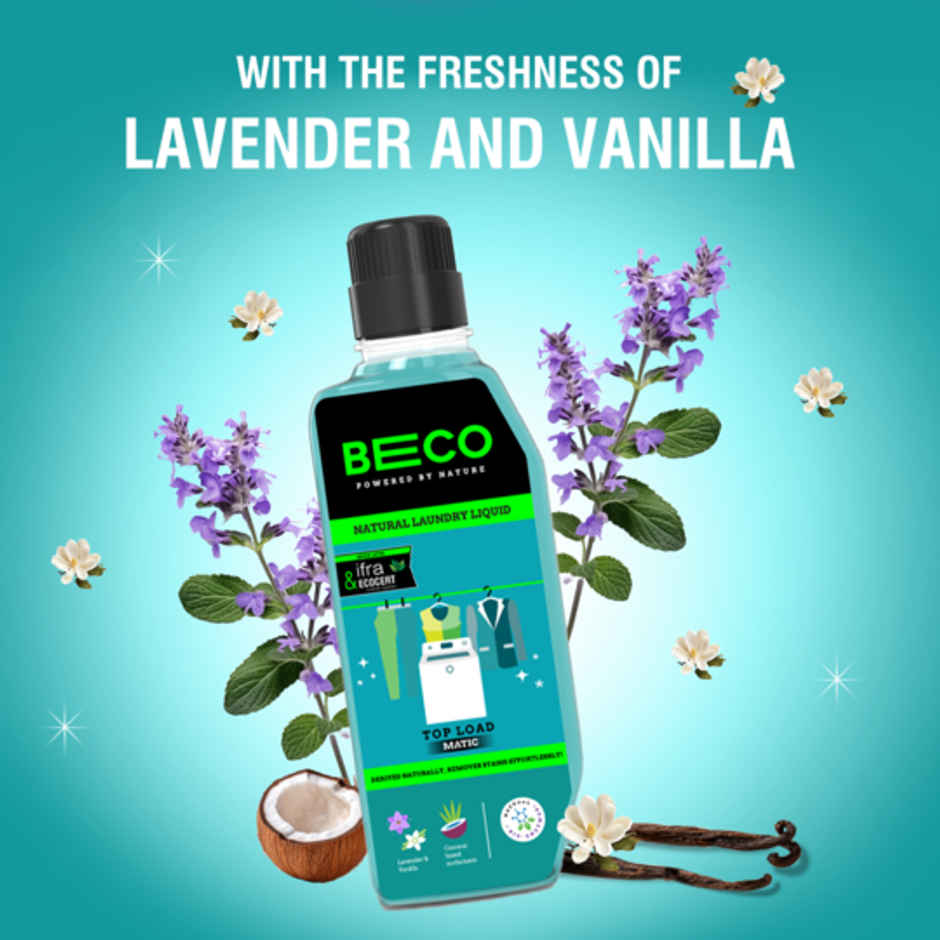 Beco Top Load Laundry Detergent Liquid (960ml) & Beco Natural Floor Cleaner Liquid (1L) Combo