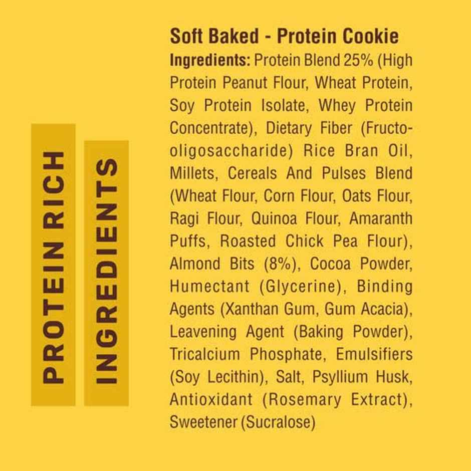 Ritebite Max Protein Cookie Choco Chips, No Maida Multigrain Premium Biscuit Cookies (55g) & Ritebite Max Protein Cookie Choco Almond, Sugar Free Premium Biscuit Cookies (60g) Combo
