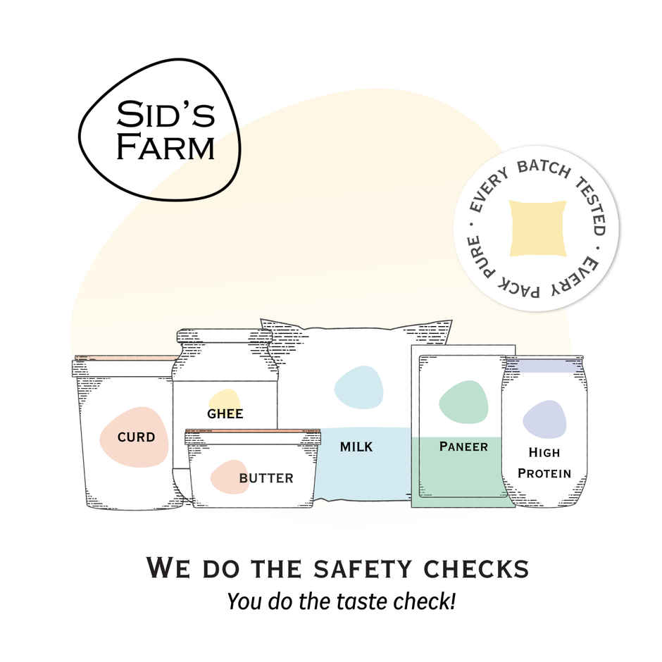 Sid's Farm Tested Cow Milk (No Antibiotics . No Hormones . No Preservatives)