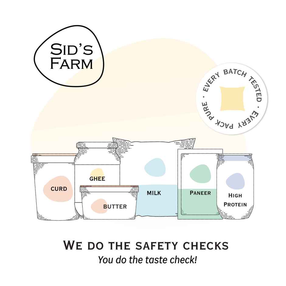 Sid's Farm Sweet Lassi - No Artificial Flavours Or Preservatives. Made From Tested Milk