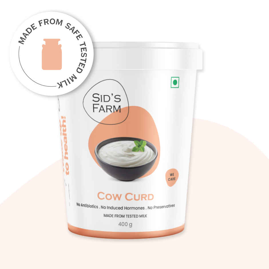 Sid's Farm Cow Curd - Made from Tested Milk (No Antibiotics . No Hormones . No Preservatives)