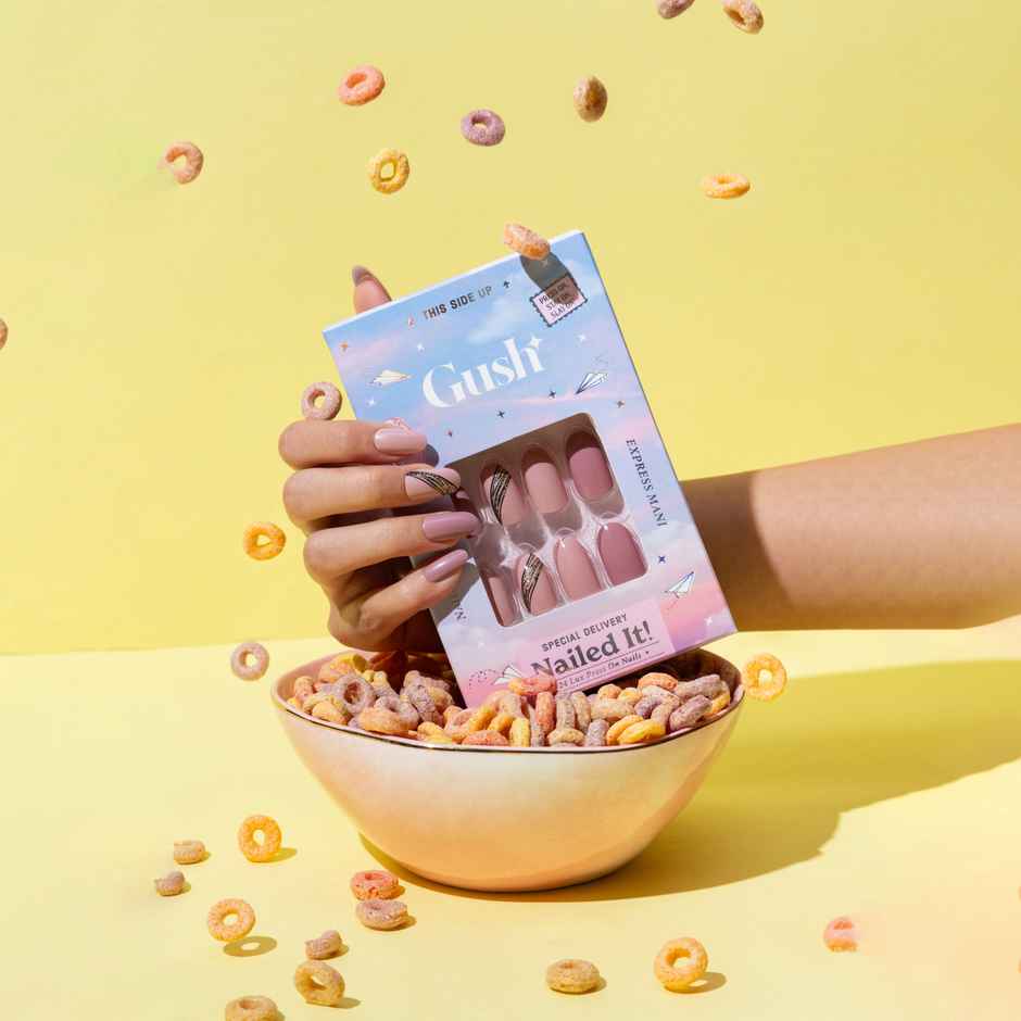 Gush Beauty Nailed It | Reusable Luxury Press On Nails | Short Round | Peony Pinks | Pink