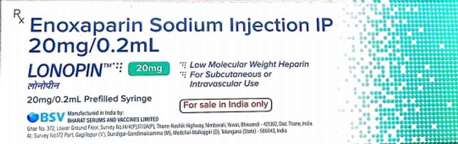 Lonopin 20mg Injection