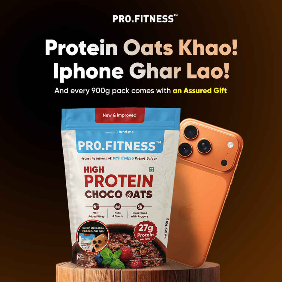 Pro.Fitness 27g High Protein Oats by MyFitness|Dark Chocolate Oats with Almonds and Organic Jaggery