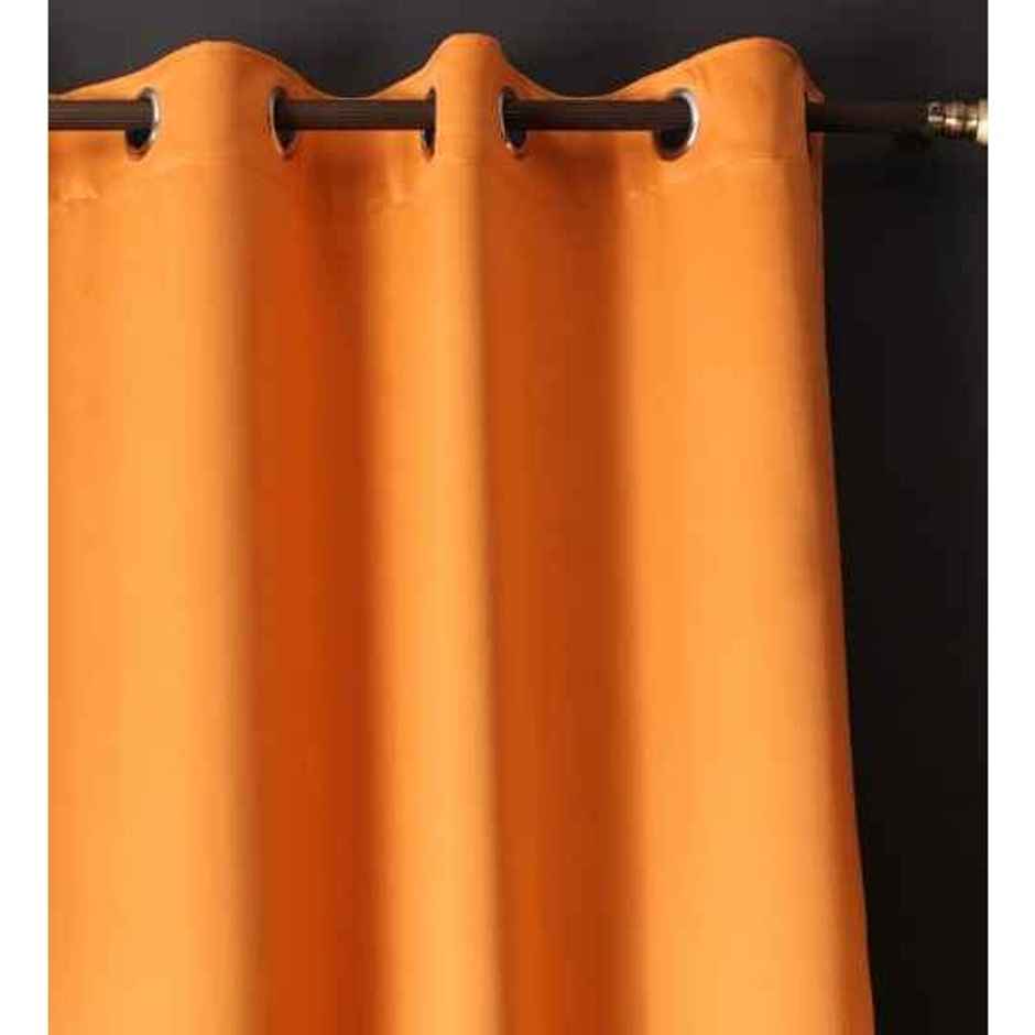 Lushomes Blackout Door Curtain - Orange | 8 Metal Eyelets | 54 x 108 inch