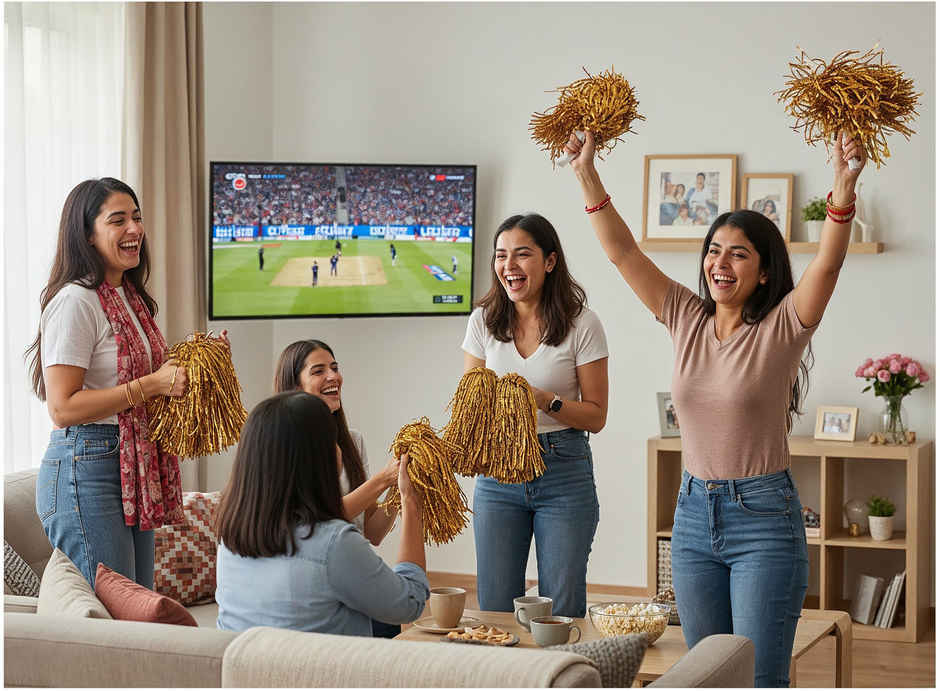 Cheerleading Pom Pom Golden | Pom Poms for Cricket Match Cheering & Sports Parties | Propcon