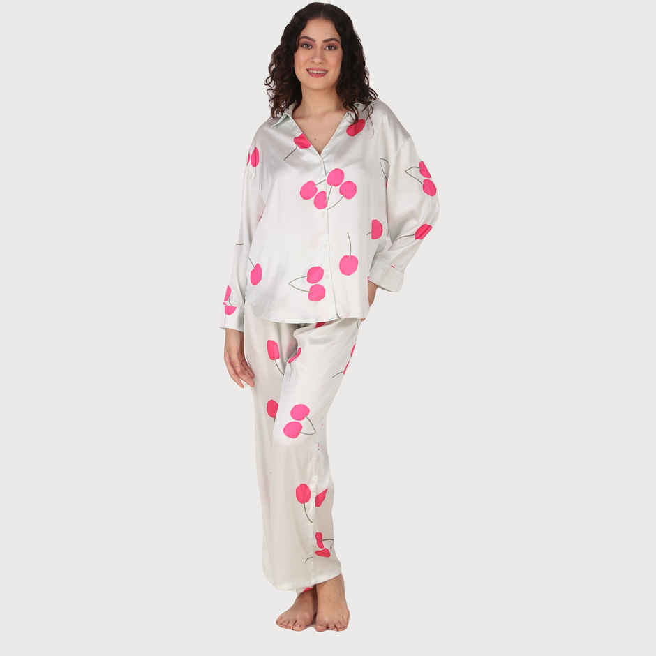 Masha Women's Cherry Pink Oversized Pajamas | Set | L