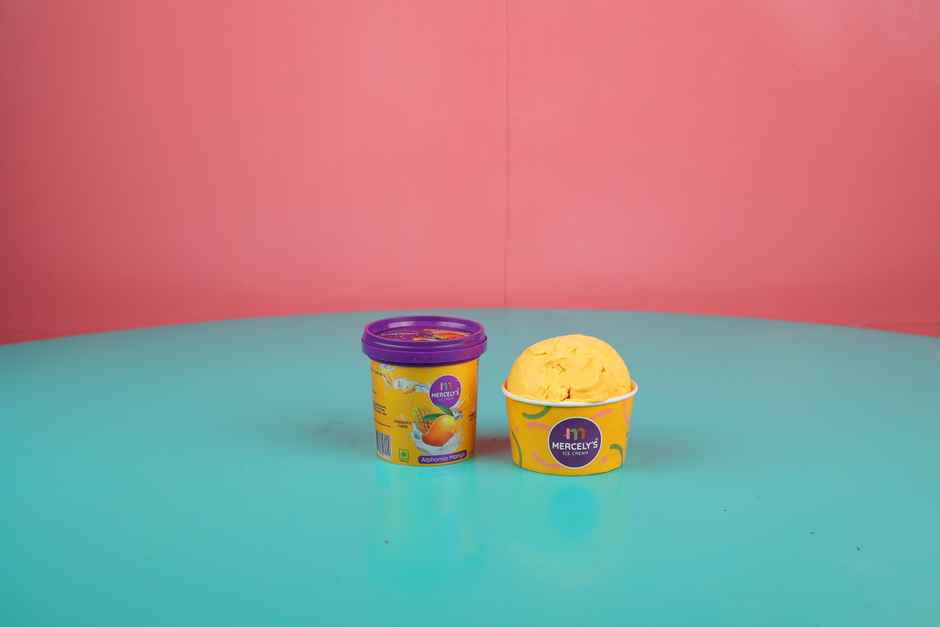 Mercelys Ice Cream Mini Tub Alphonso Mango