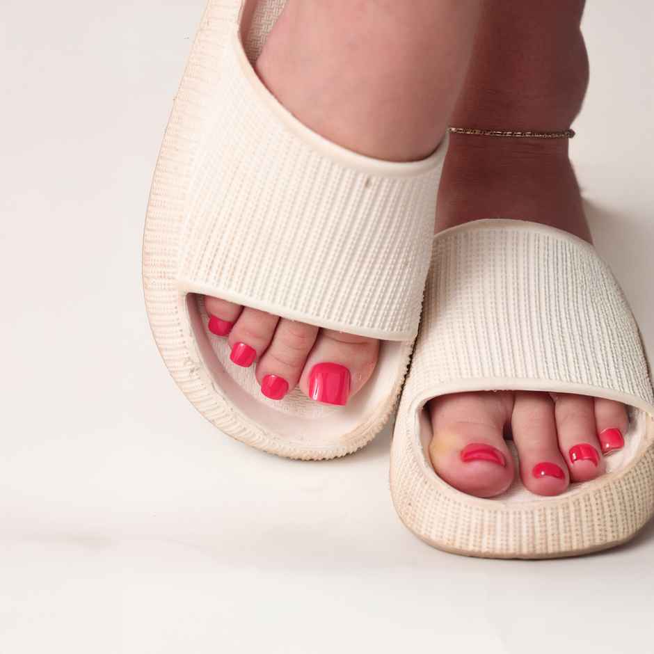 Pep Nails | Candy Pink | Toe Nails | Short Square Pink | Glossy Solid Press On Nails | 24 Tips