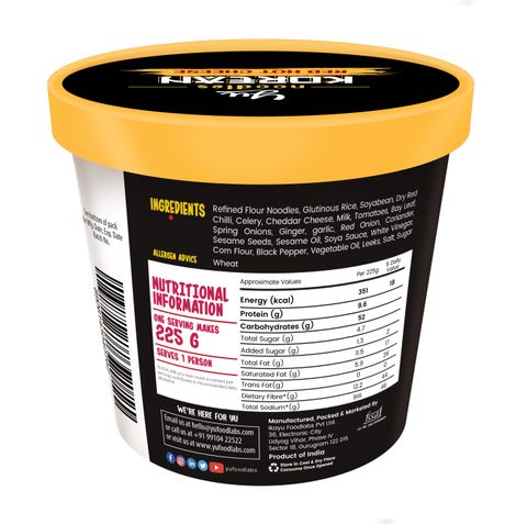 Yu Korean Red Hot Cheese Instant Cup Noodles