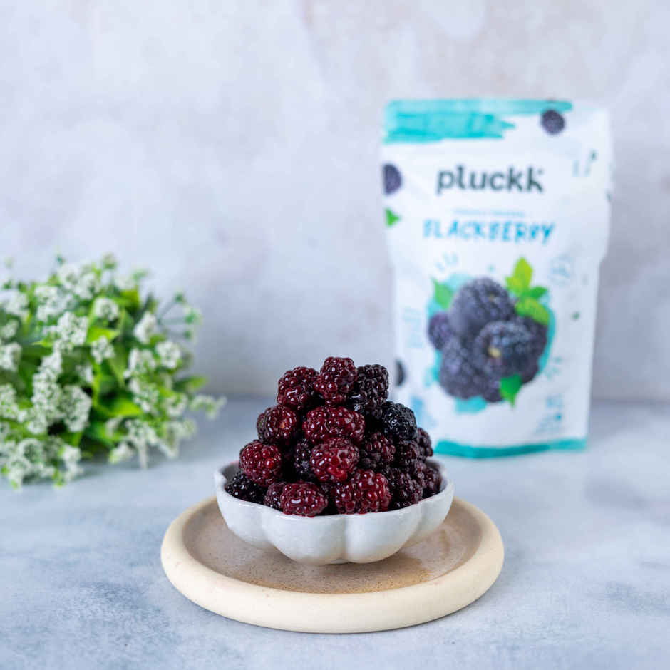Pluckk Fresh Frozen Blackberry Natural No Added Sugar Non Gmo High Fiber Vitamin Rich Snack