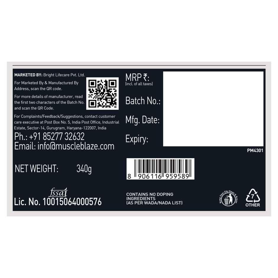 MuscleBlaze Pre Workout WrathX, | Fruit Fury, 20 Servings