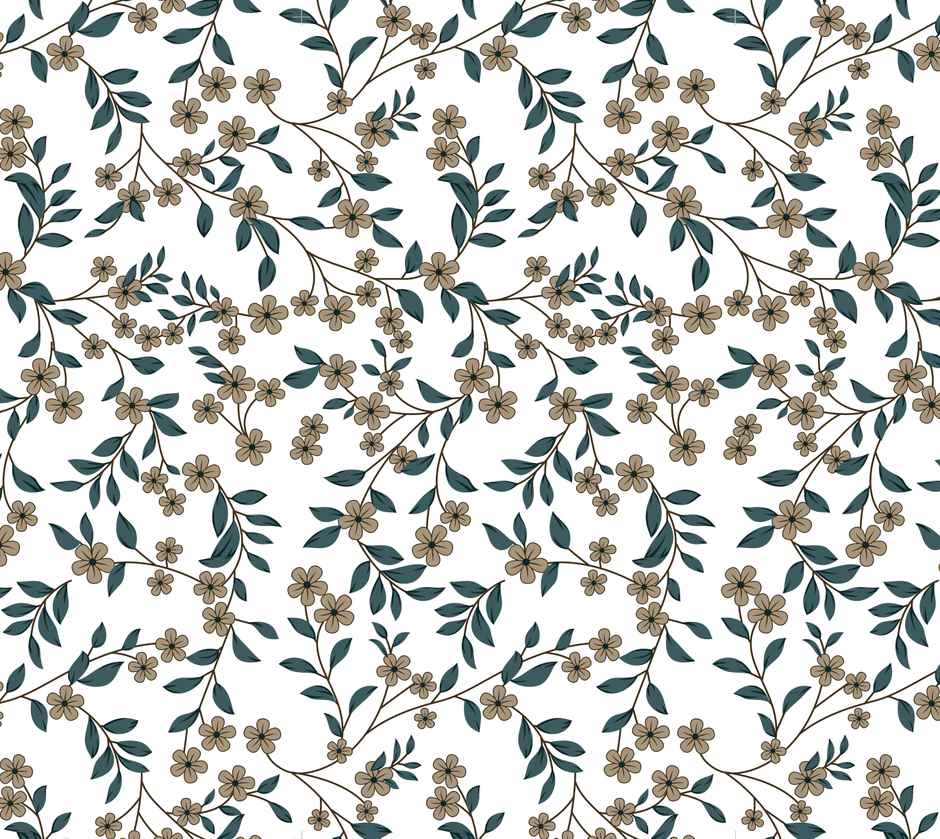 Elegant Weavers Vilnius Double Floral Bedsheet | With 2 Pillow Covers | White & Green | 87 x 98 in