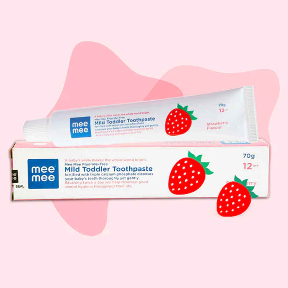 Mee Mee Fluoride-Free Toothpaste For 1 to 5 Years- Strawberry