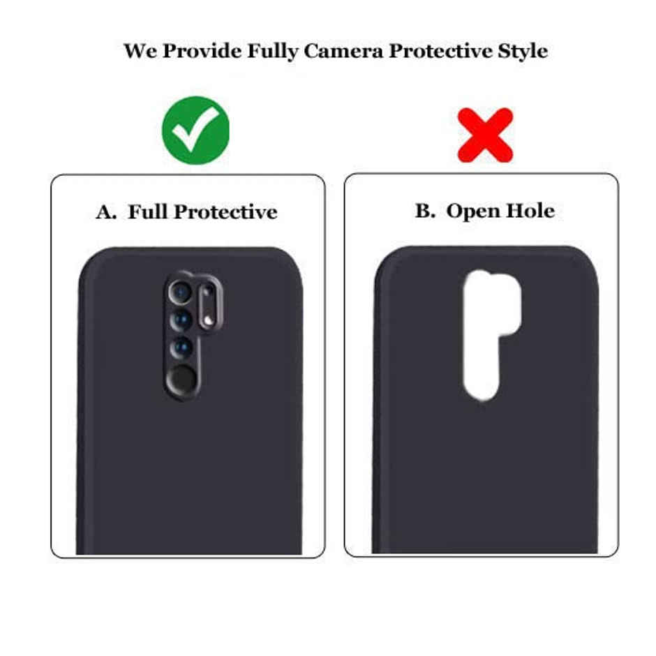 Artistque Case for Redmi 9 Prime/Poco M2 Back Cover - Plain Liquid Silicone Case