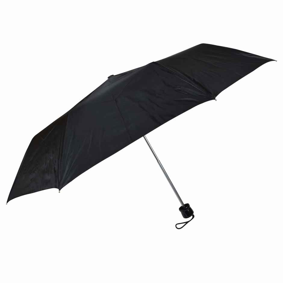 Fendo 3 Fold Auto Open 21.5 Inch Sun & Rainproof Regular Umbrella For Men & Women | Black & Silver