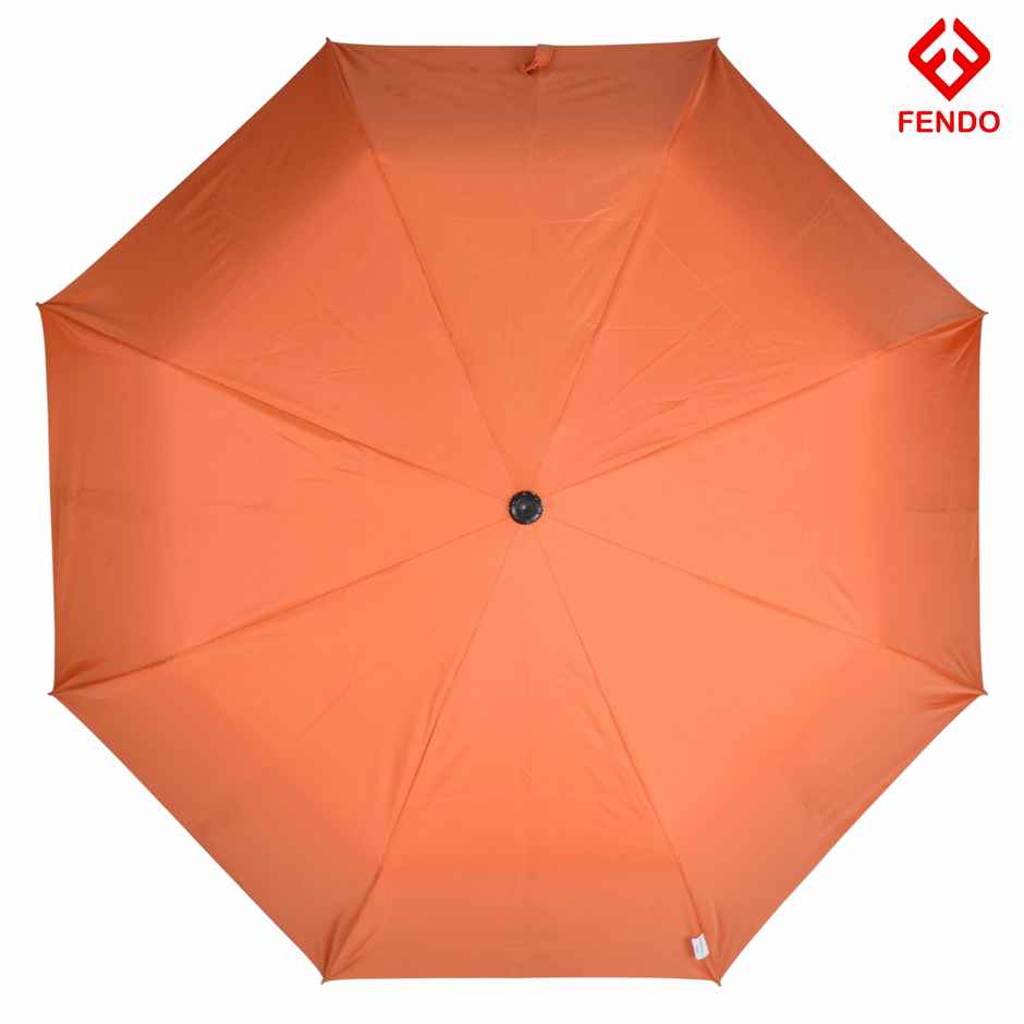 Fendo Tesla 3-Fold Auto Open 23.5-Inch Sun & Rainproof Umbrella - Orange