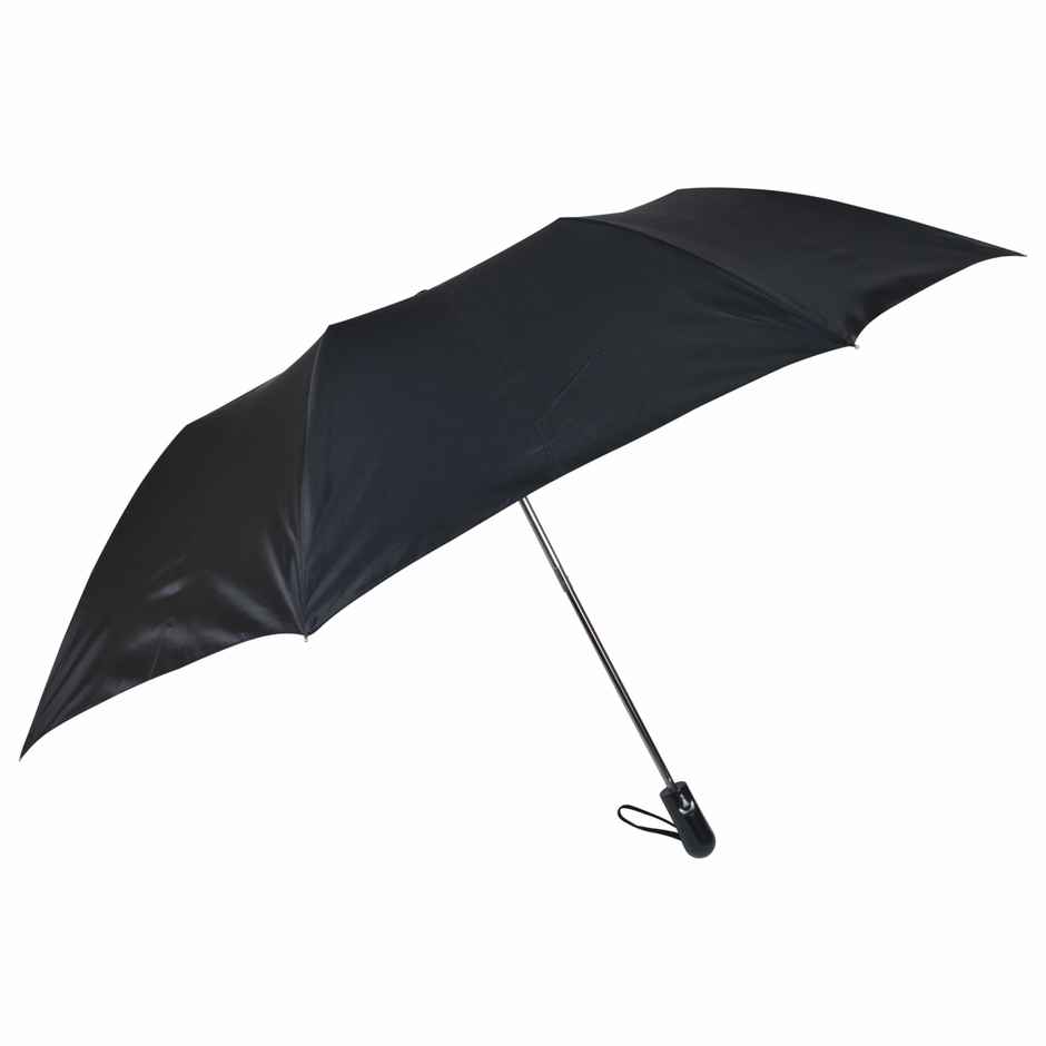 Fendo 2 Fold 27 Inch Umbrella For Men & Women | Wind & Rainproof | Black Silver