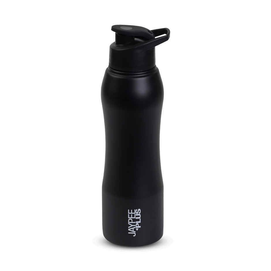 Jaypee Plus Safari 750 Stainless Steel Leakproof Water Bottle with carry Handle | Black | 750 ml