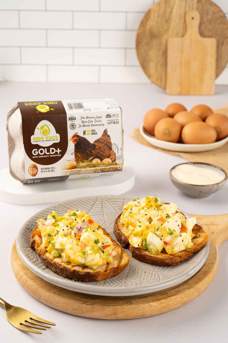 Abhi Eggs Gold + Brown Eggs With Immunity Boosters
