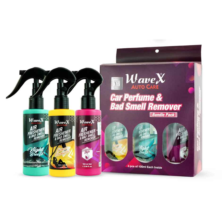 Wavex Car Air Freshener and Bad Smell Remover Bundle Pack | More than 1500 Sprays