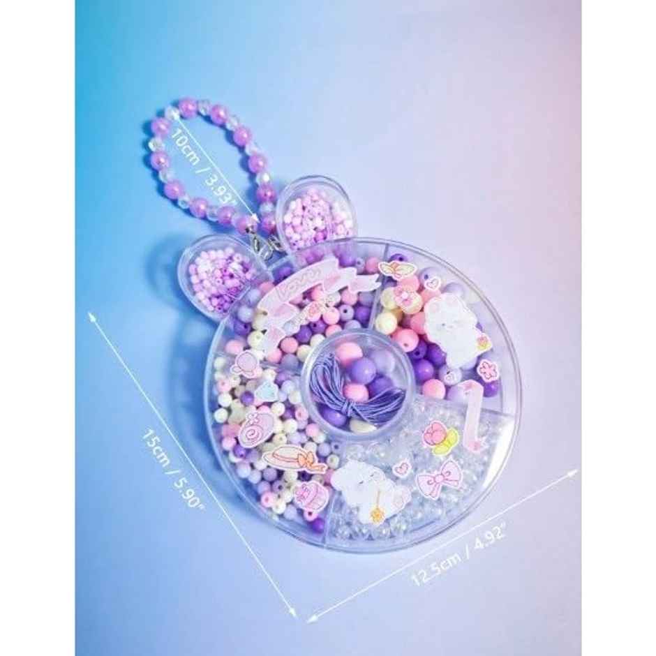 Toyshine Diy Jewellery Bead Set with Bunny Box For Making Bracelets-Necklaces and Earrings | Age 6+