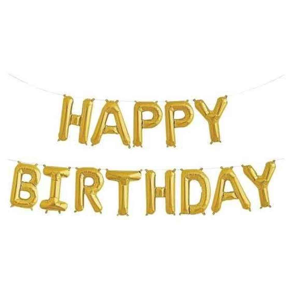 Happy Birthday Foil Balloon | Assorted Colour | Pack of 13 | Letters Balloons | Se7en