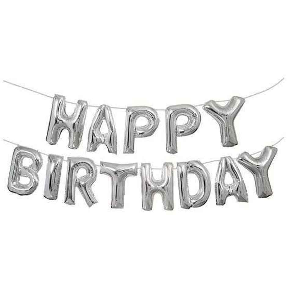 Happy Birthday Foil Balloon | Assorted Colour | Pack of 13 | Letters Balloons | Se7en