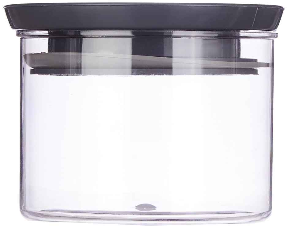 YouBee 500 ml Multipurpose Plastic Storage Jar and Kitchen Storage Container | Set of 12 | Grey