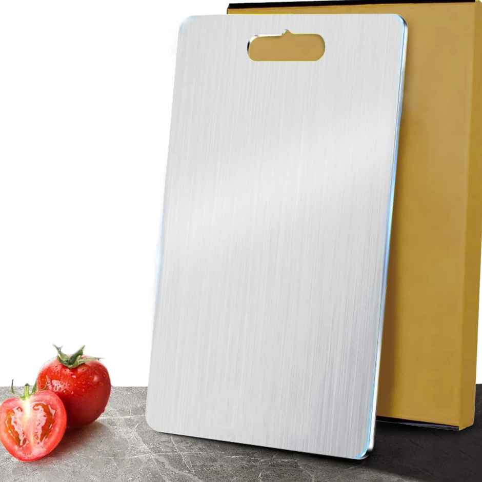 Youbee Stainless Steel Heavy Duty Chopping Board For Kitchen - For Vegetables, Fruits Cutter, Meats
