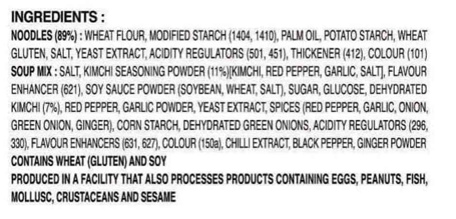Ottogi Kimchi Ramen Noodle Single Pack