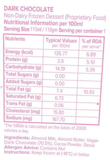 MINUS THIRTY Dark Chocolate Vegan And Sugar Free