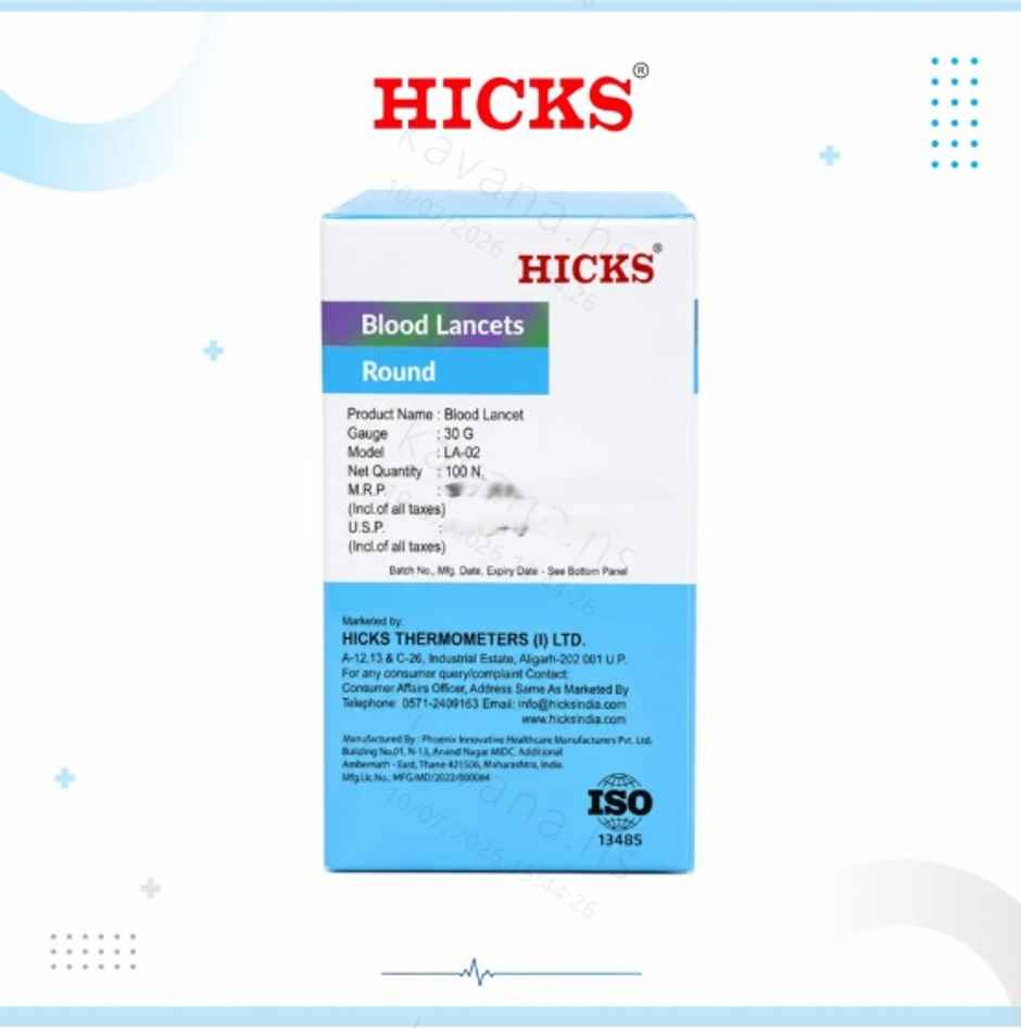 Hicks Round Blood Sterile (Only) Lancet