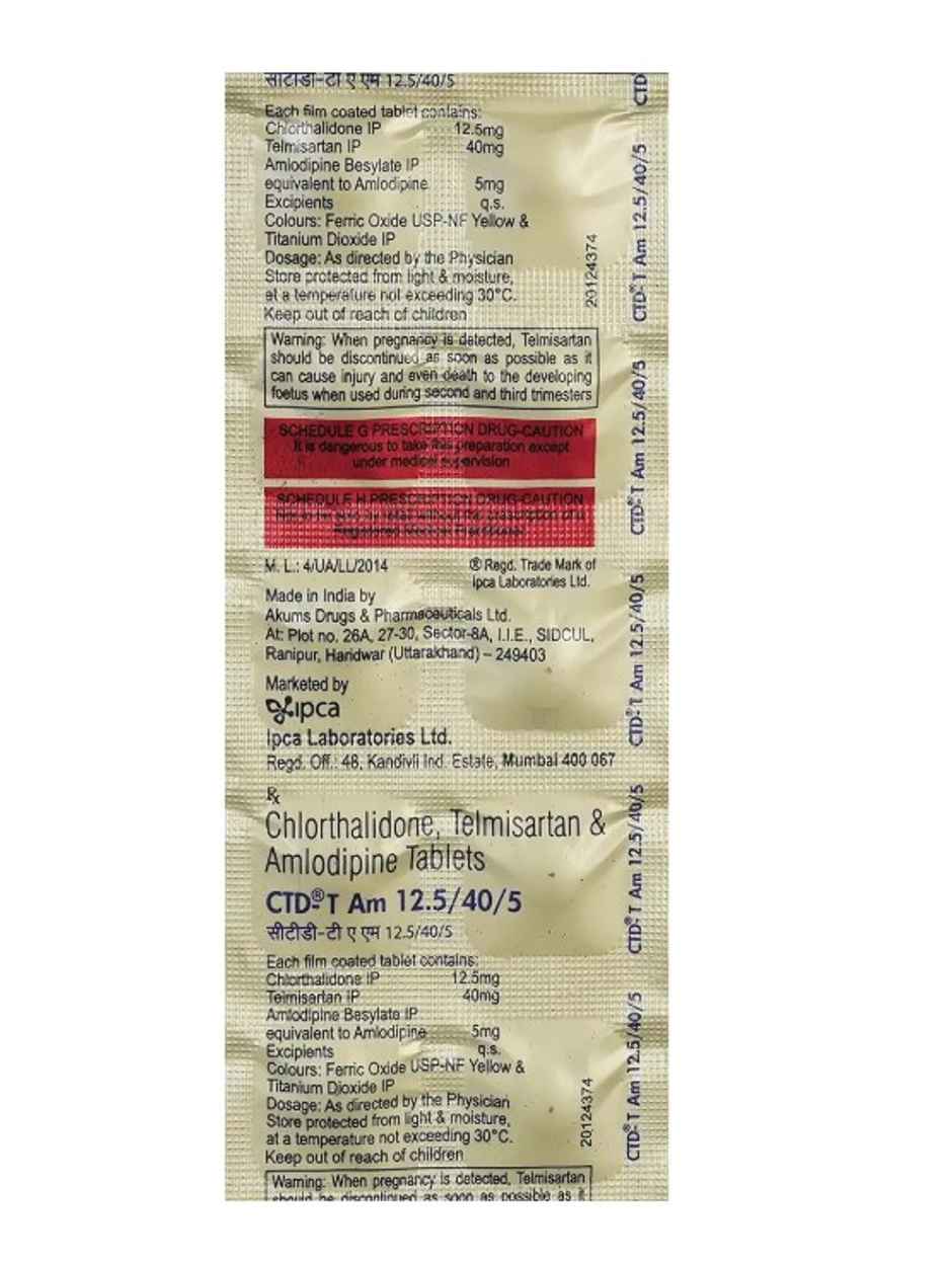 CTD-T AM 12.5/40/5 Tablet