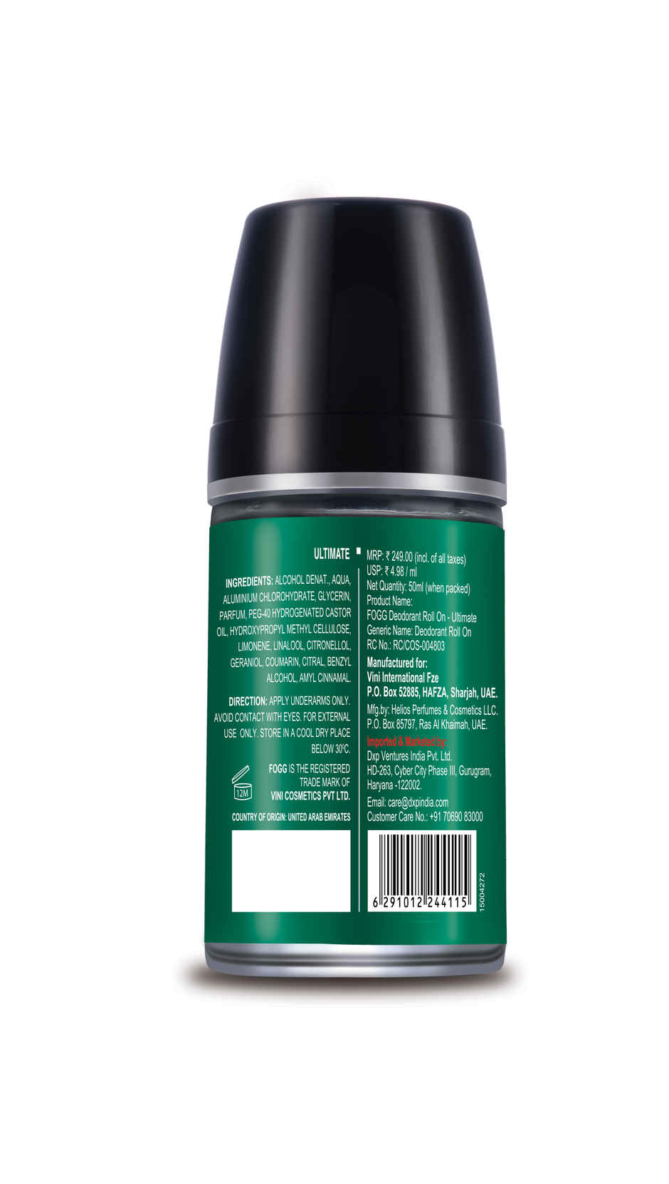 Fogg Roll on Deodorant Unisex | Ultimate