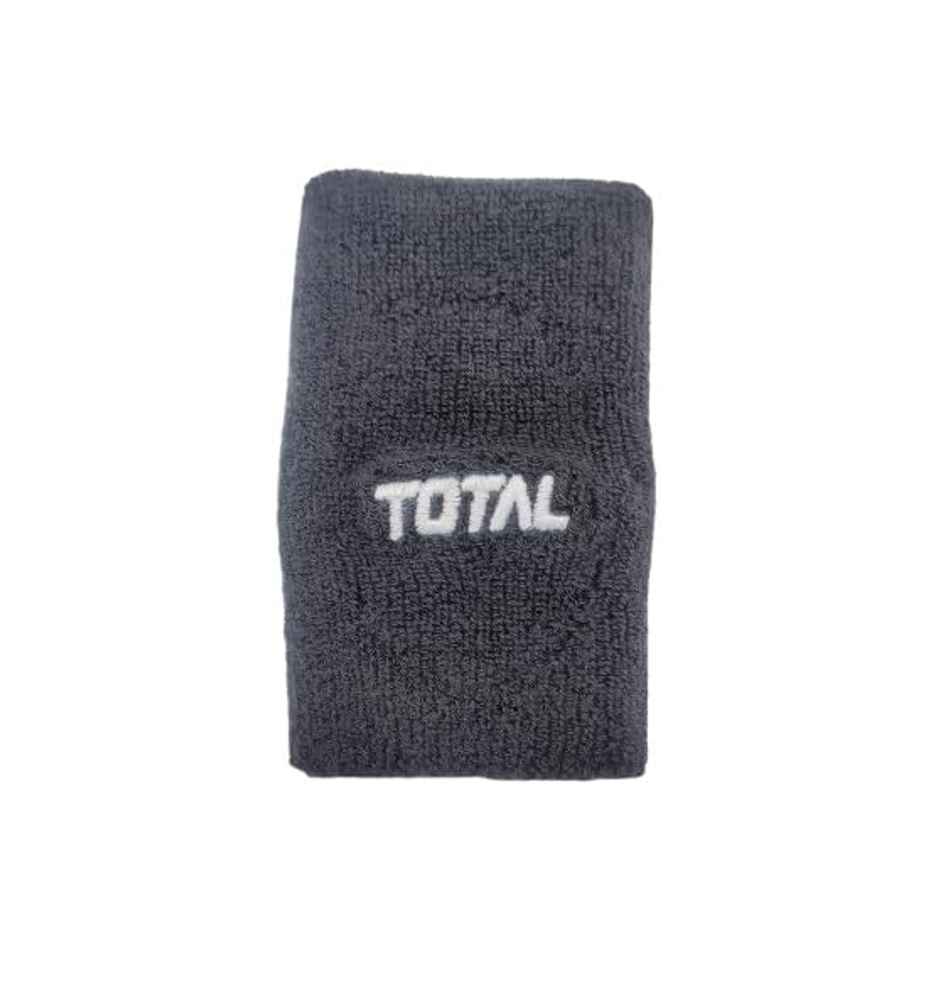 Total Adjustable and Breathable Cotton Unisex Sweat Wrist Band (Pack of 1), Grey - 5 Inch
