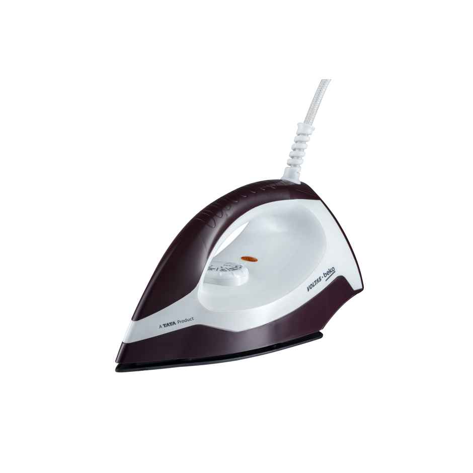 Voltas Beko | I1000VD-BGWH | A Tata Product 1000 W Dry Iron, Cord length 1.6m | Burgundy & White