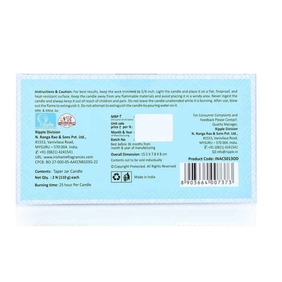 Ocean Dream Taper Jar Scented Candles | Pack of 2 | Home Decor | IRIS