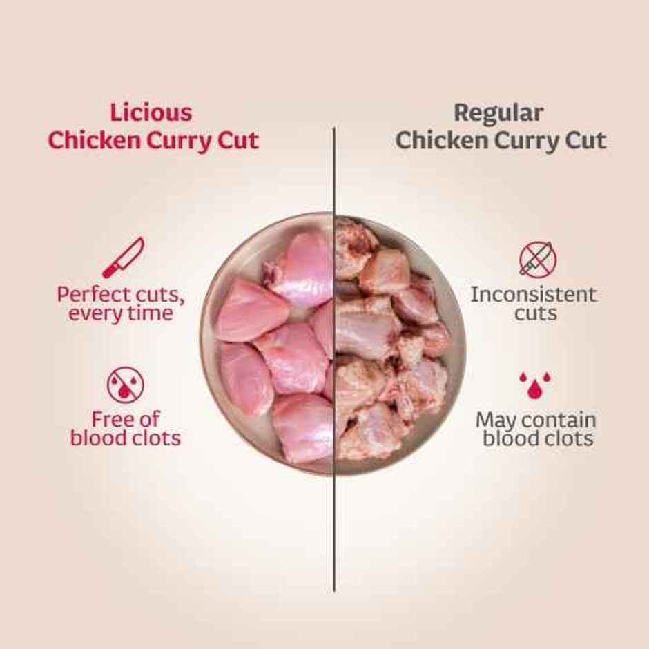 Licious Chicken (Skinless) - Curry Cut (Large)
