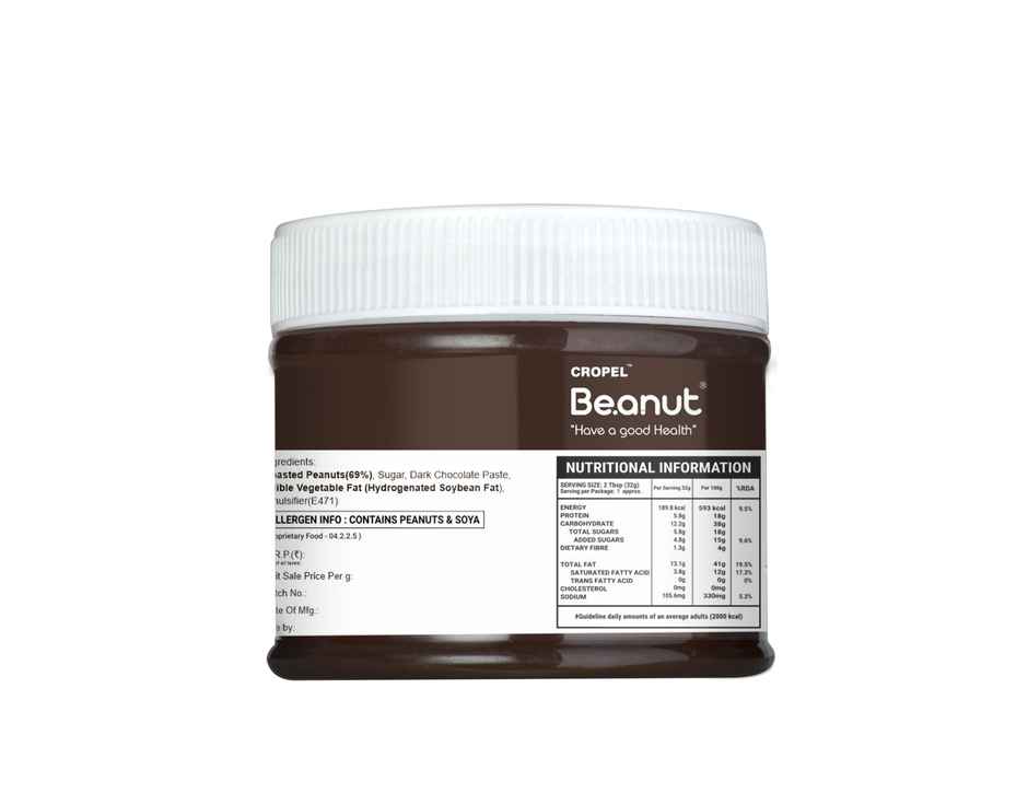 Be.anut Dark Chocolate Peanut Butter Crunchy
